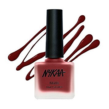 Nykaa Matte Nail Enamel - Ruby Blaze 120 - 9 ml