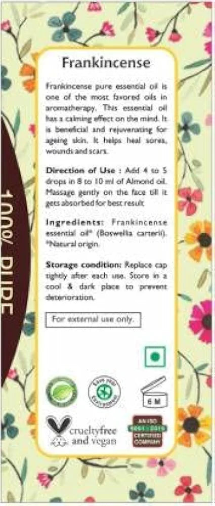 Passion Indulge Natural Frankincense skin Rejuvenating Oil  10ml