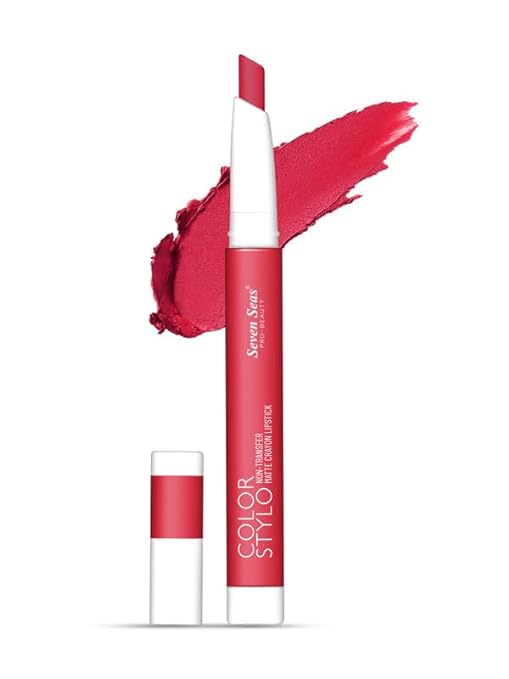 Seven Seas Color Stylo Crayon Lipstick Flamingo Red Rose - 2.5 gms