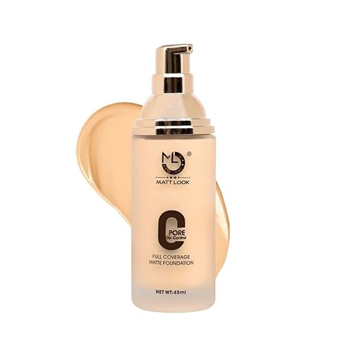 Mattlook Zero Pore Oil Control Full Coverage Foundation Ivory - 45 ml