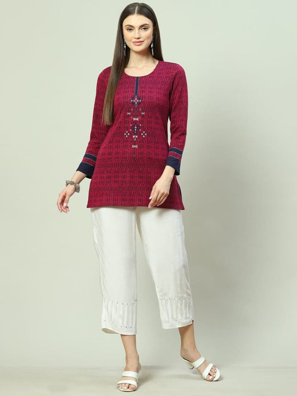 Biba Ethnic Motifs Woven Design Kurta