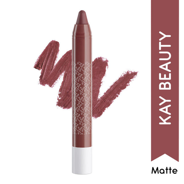 Kay Beauty Matteinee Matte Lip Crayon Lipstick Rumour - 1.8 gms