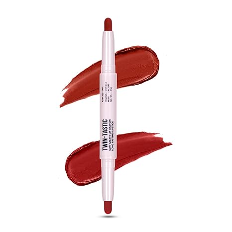 Shryoan 2 in 1 Twin Tastic Lipstick Colour Ruby Red- Jam - 3.5 gms