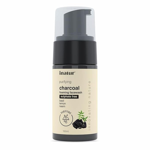 Inatur Purifying Charcoal Foaming Face Wash - 100 ml