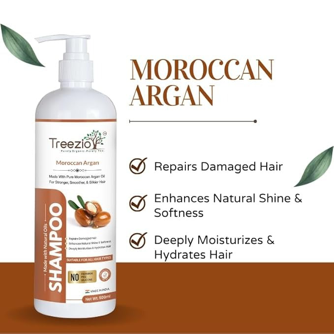 Treezio Moroccan Argan Oil Shampoo - 500 ml
