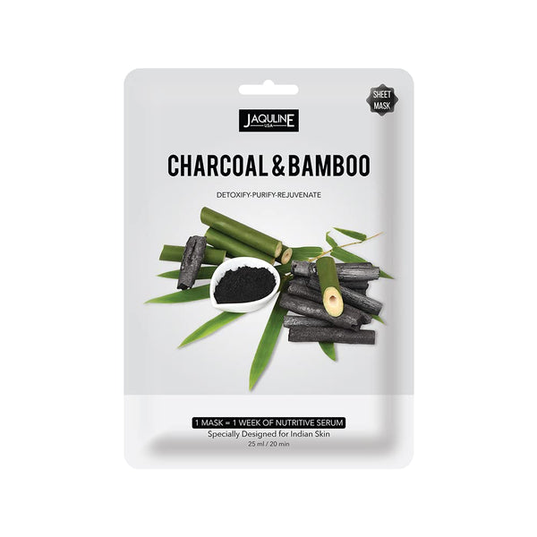 Jaquline USA Charcoal&Bamboo Sheet Mask - 25 gms