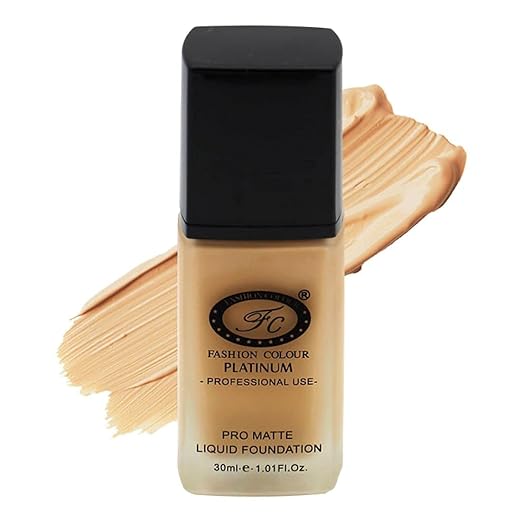 Fashion Colour Platinum Professional Use Pro Matte Liquid Foundation Latte - 30 ml