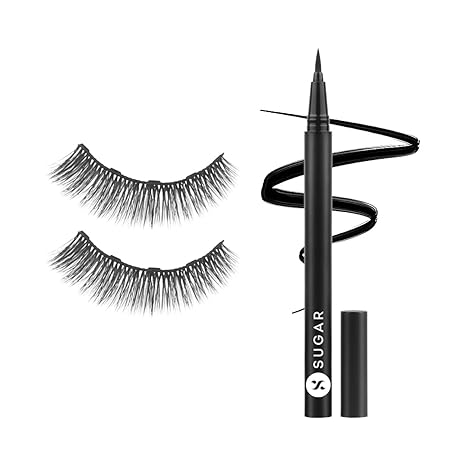 Sugar Cosmetics Maximeyes Drama Magnetic Eyelashes & Eyeliner - 3 ml