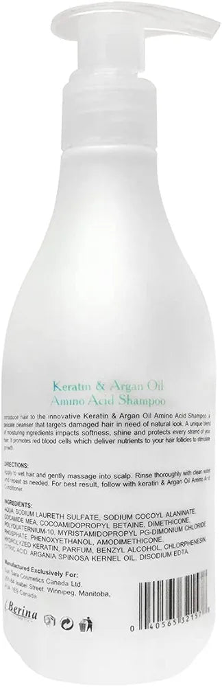 Berina Amino Acid Shampoo with Keratin & Argan Oil Extract 300 ml