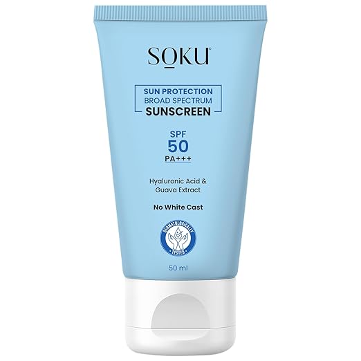Soku Sun Protection Broad Spectrum Sunscreen SPF 50 PA+++ - 50 gms