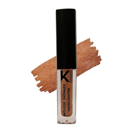 Kinded Mousse Shimmer Highlighter Illuminator Liquid Colour Cool Copper - 3 ml