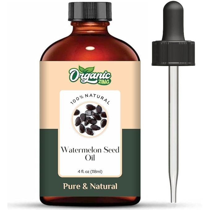 Organic Zing Watermelon Seed (Citrullus Lanatus) Oil | Carrier Oil for Skincare, Haircare & Massage - 118 Ml
