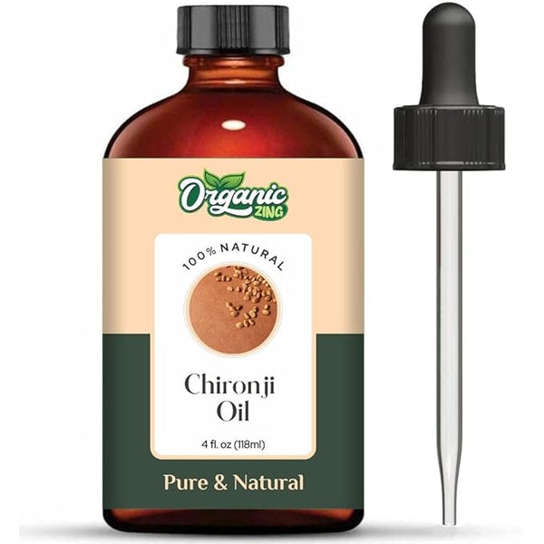 Organic Zing Chironji (Buchanania Lanzan) Oil | Essential Oil for Skincare, Hair Care, & Massage - 118 Ml