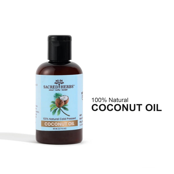 Sacred Herbs 100% Natural Cold Pressed Coconut oil - 80 ml
