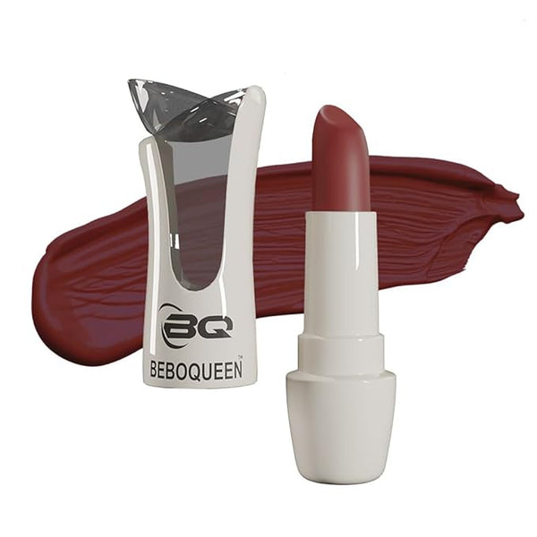 Bebo Queen Long Lasting Crayon Matte Lotus Shape Lipstick Dark Brown - 10 gms
