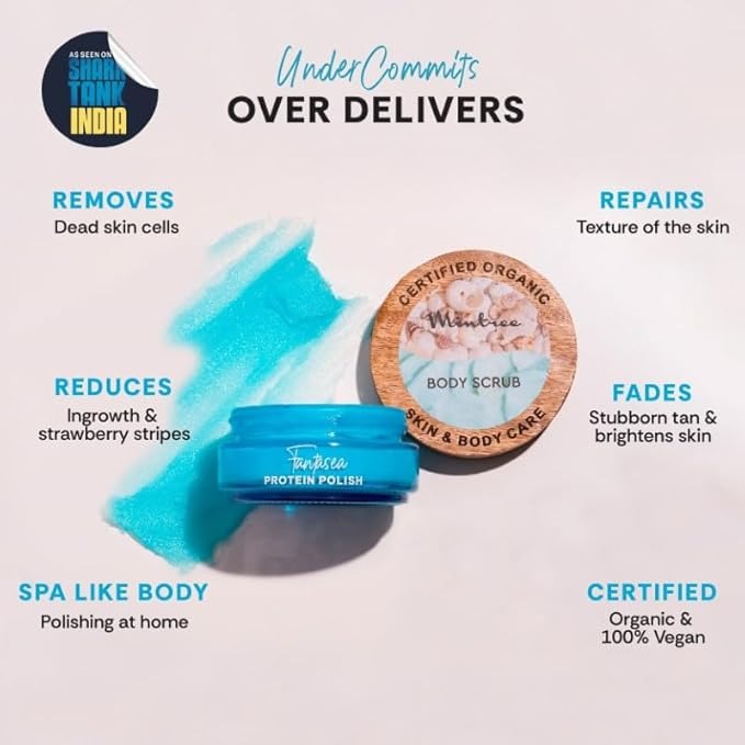 Mintree Organic Ocean Sugar Body Scrub with Ceramides & Collagen - 150 gms