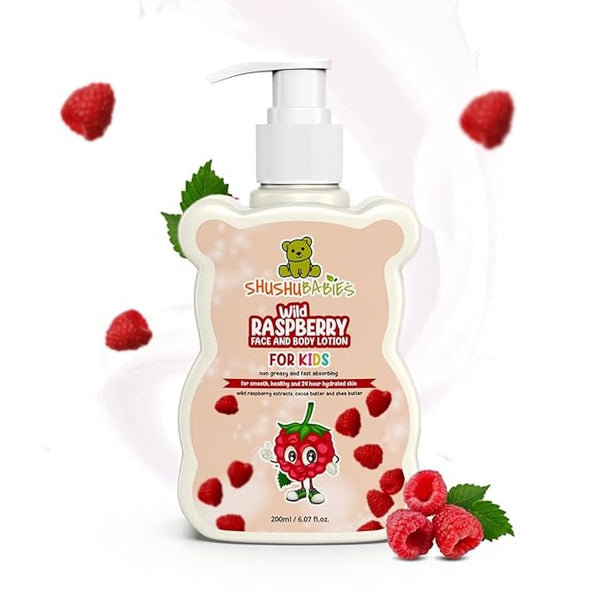 Shushu Babies Wild Raspberry Face and Body Lotion for Kids - 200 ml
