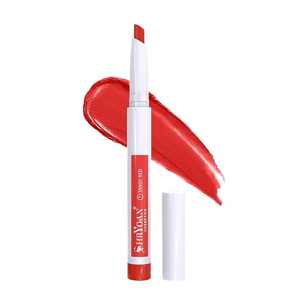 Shryoan Non Transfer 48 Hours Waterproof Lipstick Colour Tangy Red - 3 gms