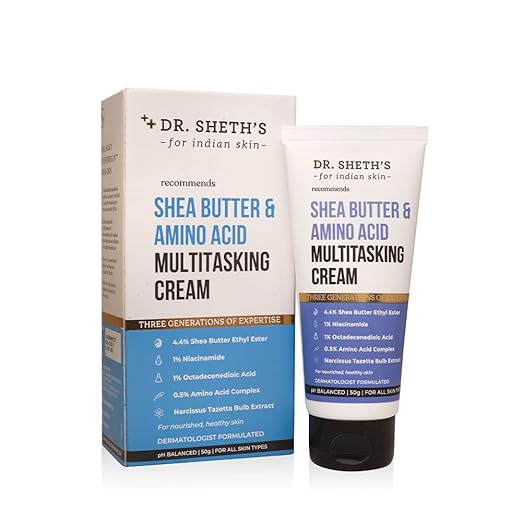 Dr. Sheth's Shea Butter & Amino Acid Multitasking Face Cream - 50 gms