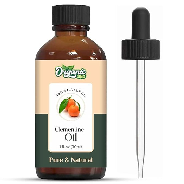 Organic Zing Clementine (Citrus × Clementina) Oil | Essential Oil for Skincare, Massage, Aroma & Diffuser - 30 Ml