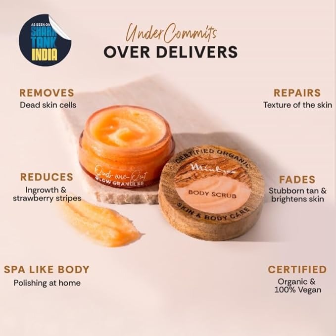 Mintree Organic Oud Sugar Body Scrub with Ceramides & Collagen - 150 gms