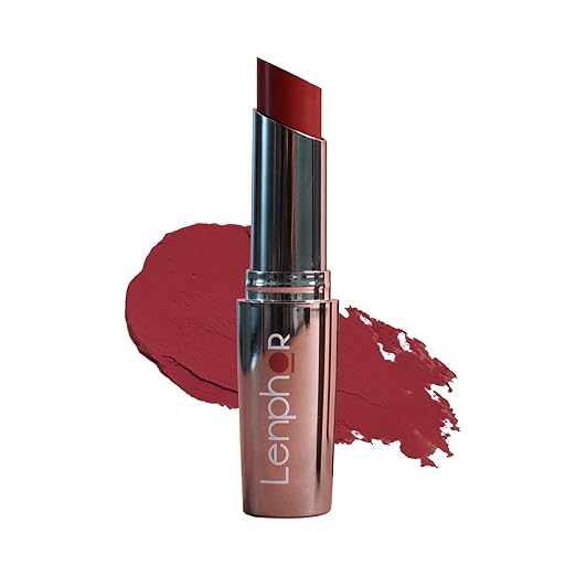 Lenphor Treasure Matte Lipstick Claret Red - 3 gms
