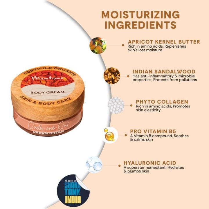 Mintree Organic Moisturizing Oud Body Butter For Dry Skin - 150 gms
