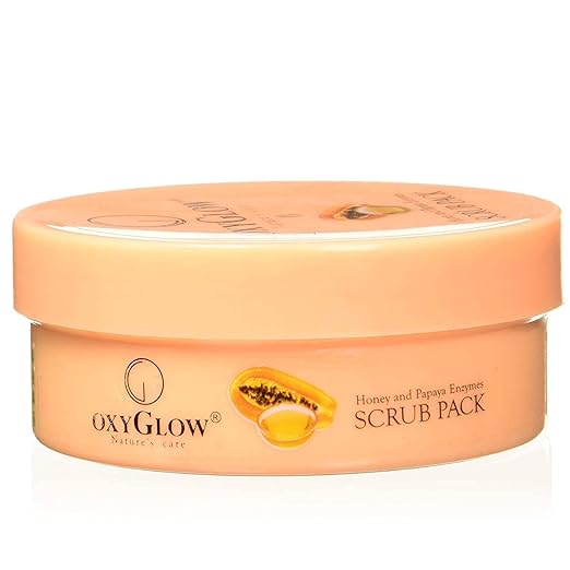 Oxyglow Herbals Honey and Papaya Enzymes Scrub Pack - 300 gms