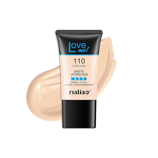 Maliao Love Me Matte Poreless Foundation 110 White Ivory - 18 ml