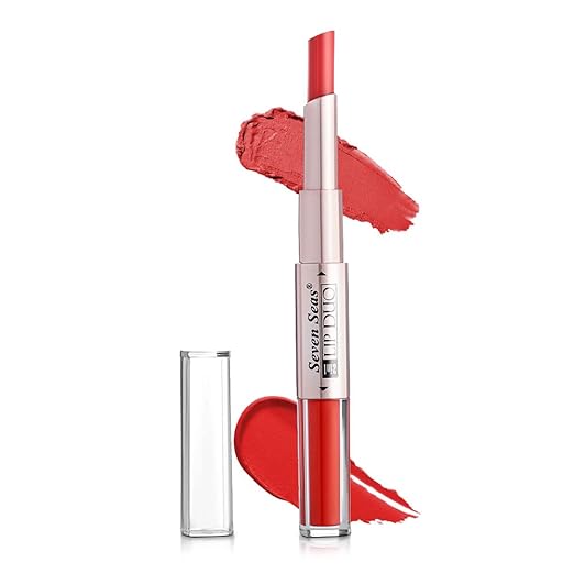 Seven Seas Lip Duo 2 In 1 Lipstick Matte Red - 3 ml