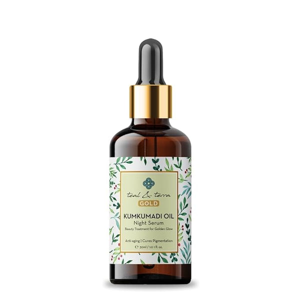 Teal & Terra Ayurvedic Kumkumadi Face Oil Night Serum - 30 Ml