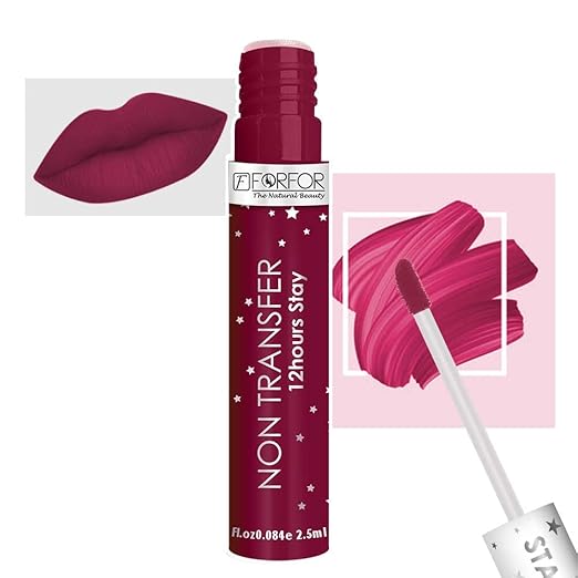 Forfor Star Matte Long Last Liquid Lipstick Maroon Fantasy - 2.5 ml