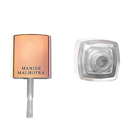 MyGlamm Manish Malhotra Beauty Gel Finish Nail Lacquer Sterling Lace (Silver)-12 ml