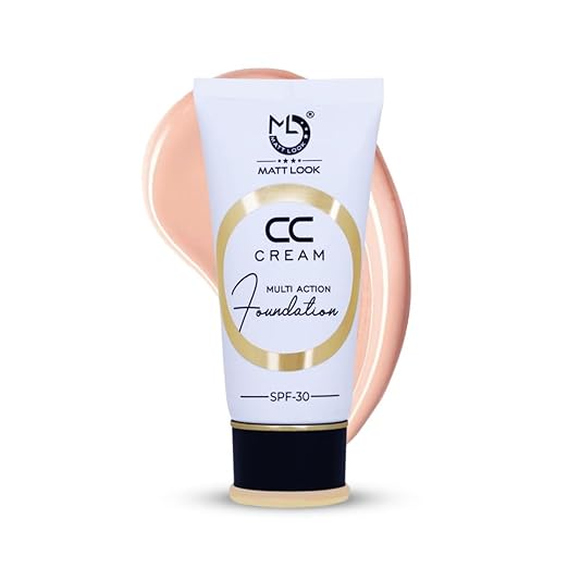 Mattlook CC Cream Multi Action Foundation Colour Correcting Rose Blush - 60 gms