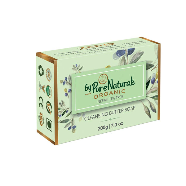 Bypurenaturals Neem Tea Tree Butter Soap - 200 gms