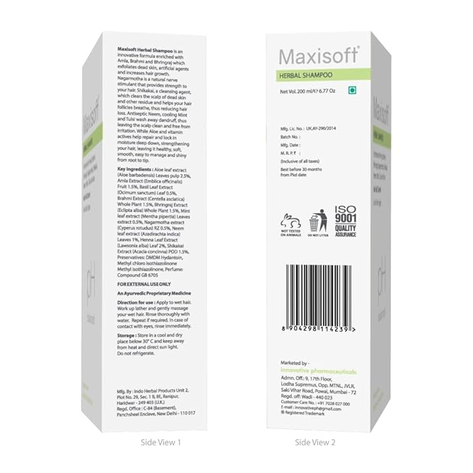 Maxisoft Herbal Shampoo| Hair Fall Control for Men & Women - 200 Ml