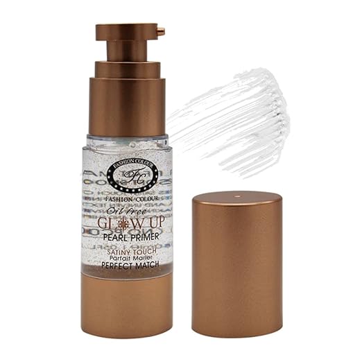 Fashion Colour Oil Free Glow Up Pearl Primer With Real Gold Flakes - 20 ml
