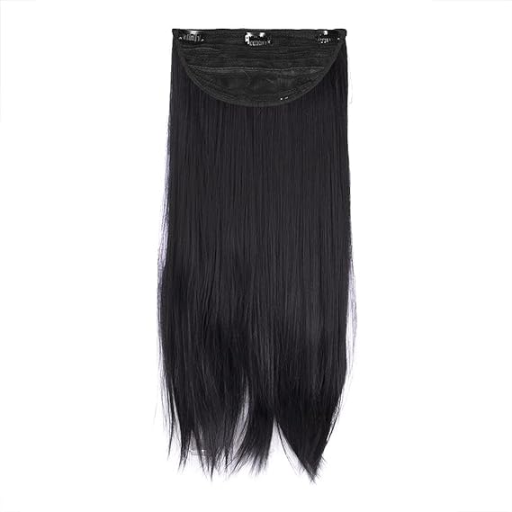 Streak Street Clip-in 18 Jet Black Straight Hair Extensions