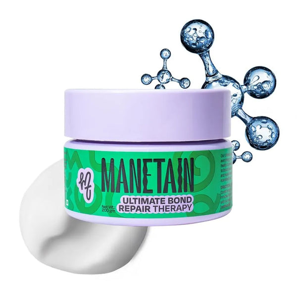 MANETAIN Ultimate Bond Repair Therapy - 200gm | Deep Conditioning Treatment with FiberHance™ & Plant-Based Keratin for All Hair Types | Hydrates, Strengthens, & Restores Damaged Hair | Sulphate & Paraben Free