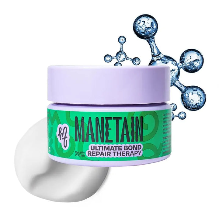 MANETAIN Ultimate Bond Repair Therapy - 200gm | Deep Conditioning Treatment with FiberHance™ & Plant-Based Keratin for All Hair Types | Hydrates, Strengthens, & Restores Damaged Hair | Sulphate & Paraben Free