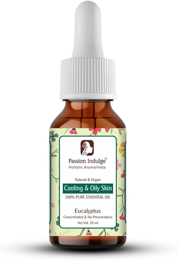 Passion Indulge Eucalyptus Essential Oil for Skin Eruptions, Acne, Oily Skin and Hair Dandruff - 10ml
