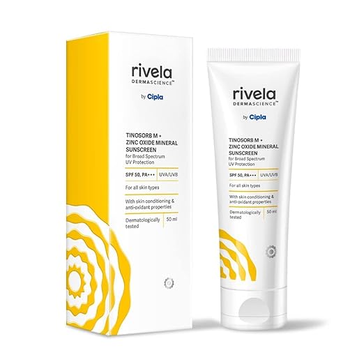 Rivela Dermascience By Cipla SPF 50 PA+++ Mineral Sunscreen Lotion - 50 ml