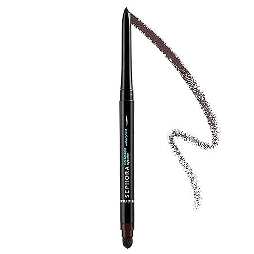 Sephora Retractable Waterproof Eyeliner Matte Brown Black - 1 gms