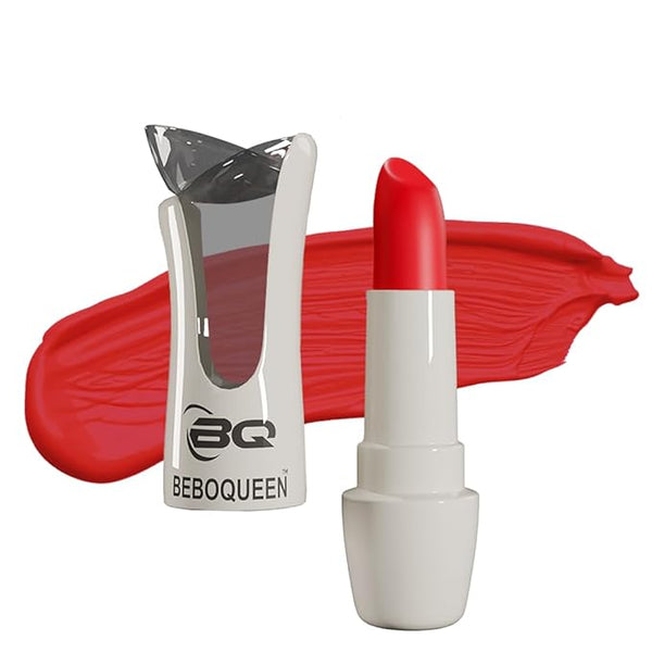 Bebo Queen Long Lasting Crayon Matte Lotus Shape Lipstick Sherry Red - 10 gms