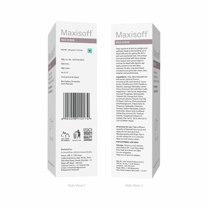 Maxisoft Face Scrub | Deep Cleansing & Exfoliation - 100 Gms