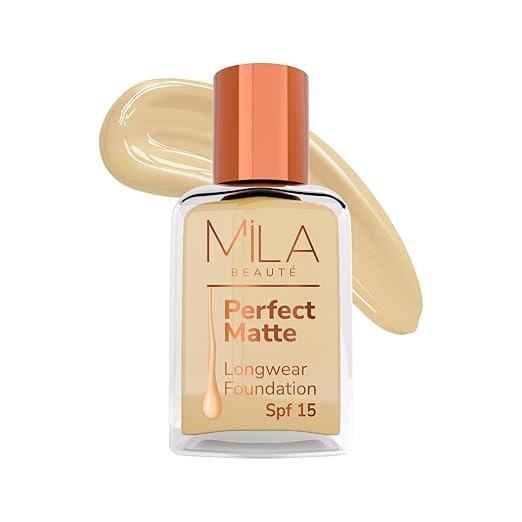 Mila Beaute Perfect Matte Long Wear Foundation 1 Natural - 30 ml
