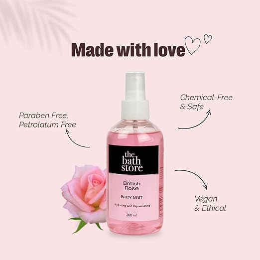 The Bath Store British Rose Women Body Mist - 200 ml