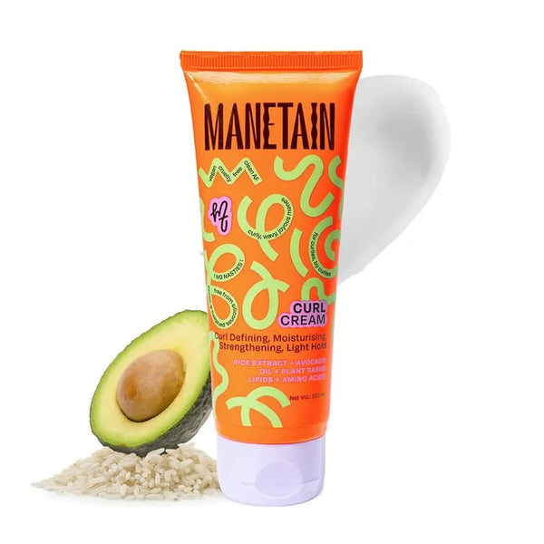 Manetain Curl Cream 100ml for Curly & Wavy Hair | Hydrating, Frizz Control, Curl Definition & Soft Hold | Sulfate-Free, Paraben-Free, Vegan Hair Cream