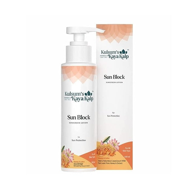 Kulsum's Kaya Kalp Herbals Sun Block Sunscreen Body Lotion - 100 ml