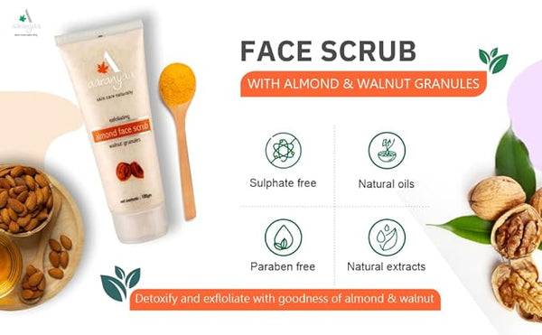 Aaranyaa Face Scrub With Almond & Walnut - 100 gms